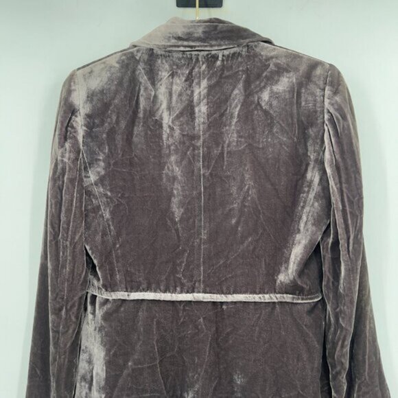 Tahari Brown Velvet Silk Blend Blazer Jacket Women’s Size M - Picture 6 of 11